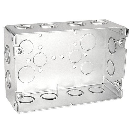 Southwire Electrical Box, 71 cu in, Multi Gang Box Type, 2 Gangs, Steel, Rectangular Shape GB-2122